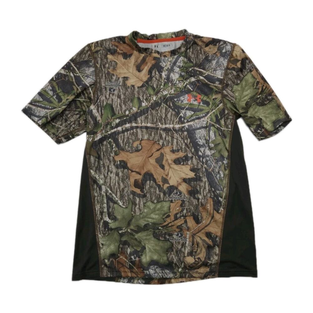 Under Armour Scent Control Shirt Men's Medium Loose Fit Heat Gear Hunting Camo